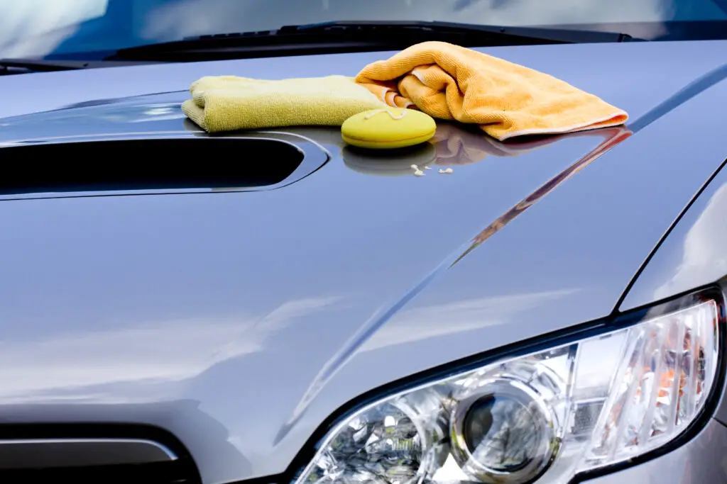 Shiny waxed and polished car