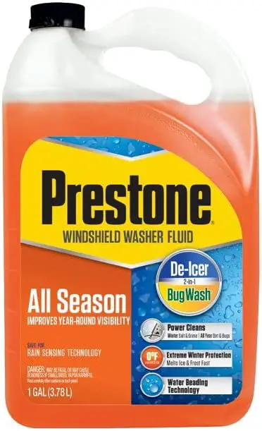 Preston windshield washer fluid, 1 gal bottle on the white background, product showcase