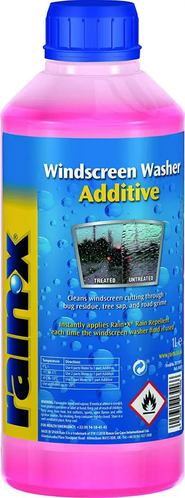 Rain-X windshield washer fluid, 1l bottle on the white background, product showcase